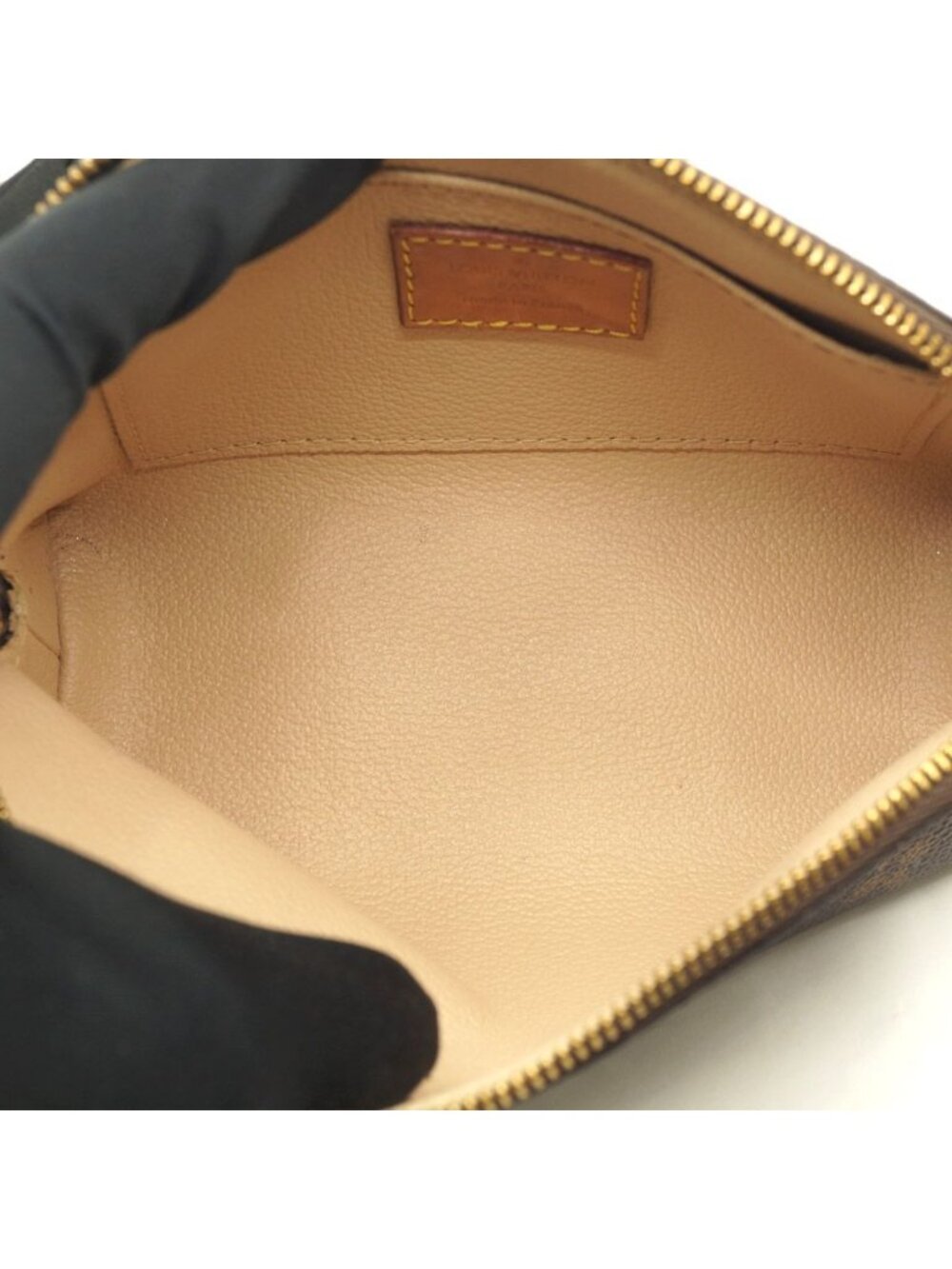 Louis Vuitton Pochette Cosmetic Brown Gold Pouch Case - Picture 6 of 9